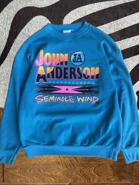RARE Vintage John Anderson Seminole Wind Blue Crewneck Sweatshirt